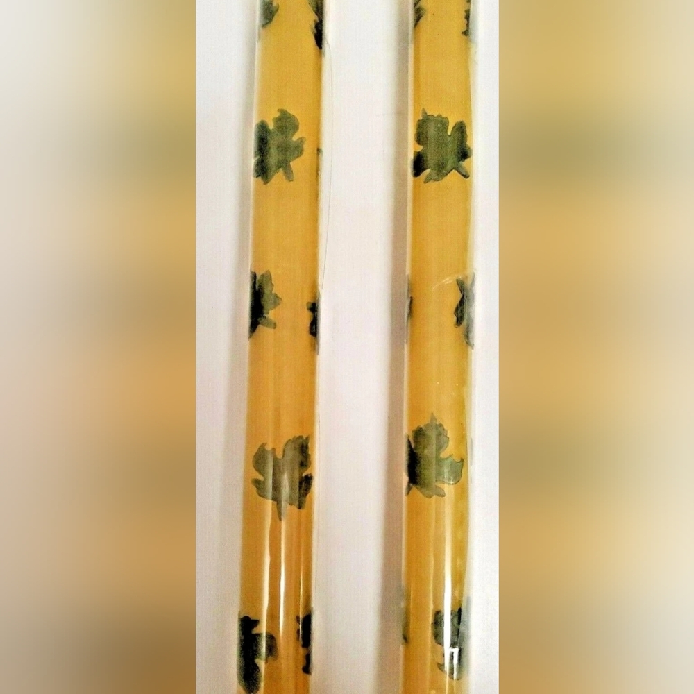 Et Al Designs Set of 2 Beeswax Hand Painted Taper Candles